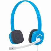 罗技（Logitech）H150 立体声耳机 带麦克风话筒 电脑笔记本办公耳麦 蓝色