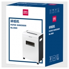 得力(deli)5级保密办公商用碎纸机（单次6张 23L 持续10分钟 可碎卡）9901